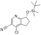 (7R)-4-Chloro-7-[[(1,1-dimethylethyl)dimethylsilyl]oxy]-6,7-dihydro-5H-cyclopenta[b]pyridine-3-carbonitrile