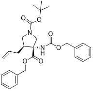 1-(1,1-Dimethylethyl) 3-(phenylmethyl) (3R,4S)-3-[[(phenylmethoxy)carbonyl]amino]-4-(2-propen-1-yl)-1,3-pyrrolidinedicarboxylate